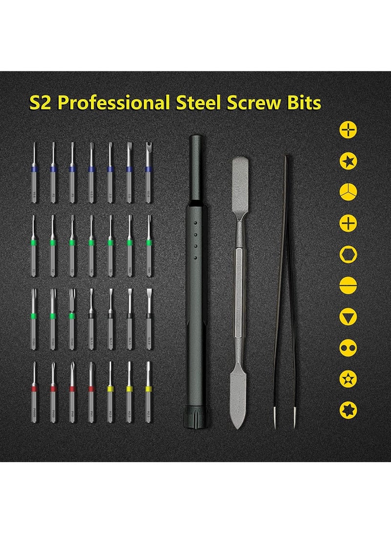 Precision Screwdriver Set, 31 in 1 Magnetic Screwdriver Bits, Small Eyewear Repair Tool Kit, Watch, Computer, Iphone, Electronics, PC