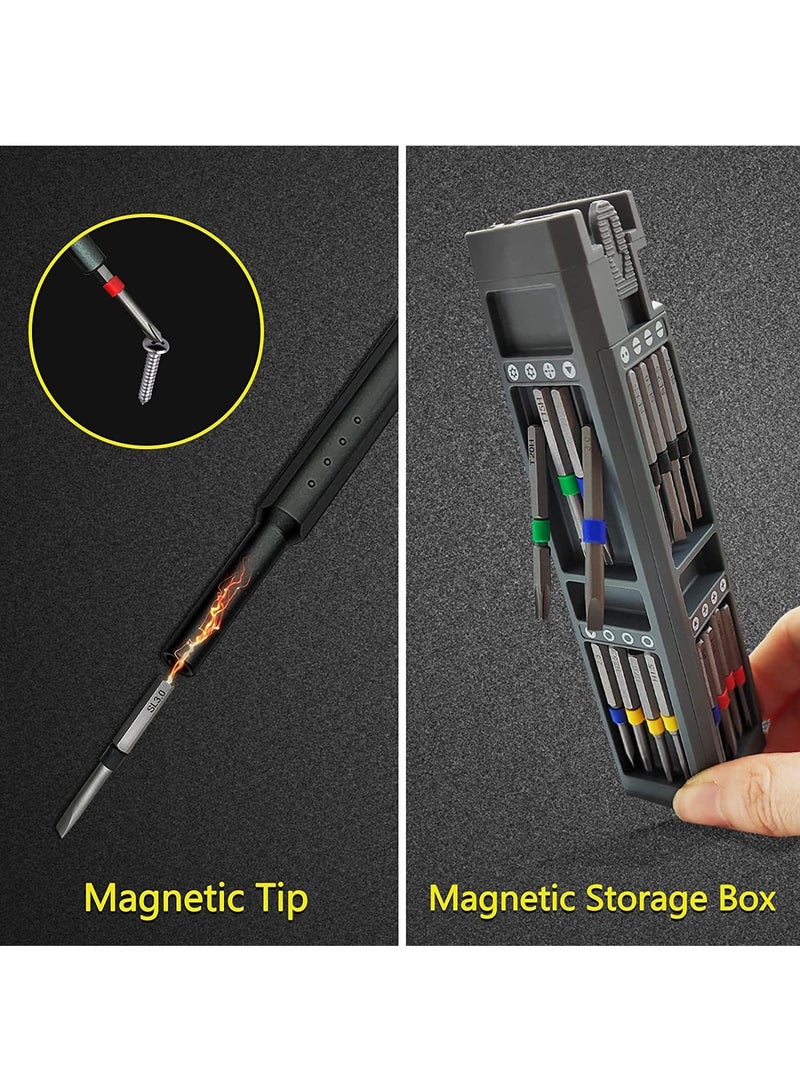 Precision Screwdriver Set, 31 in 1 Magnetic Screwdriver Bits, Small Eyewear Repair Tool Kit, Watch, Computer, Iphone, Electronics, PC