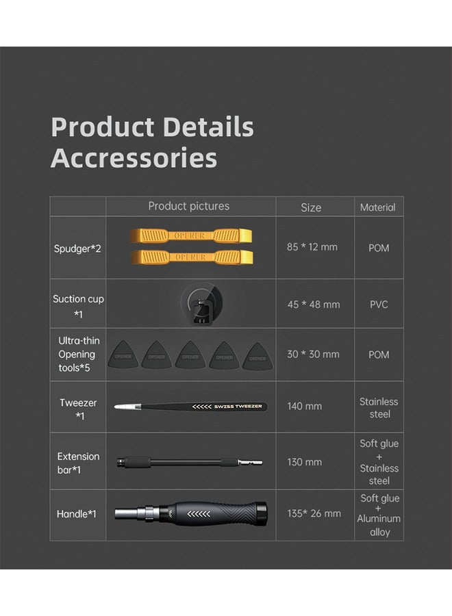 145 in 1 Jakemy JM-8183 Precision Screwdriver Set Magnetic Replaceable Bits Sockets Spudger Opening Tool Tweezer for Smartphones PC Electronics