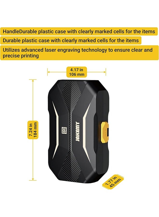 145 in 1 Jakemy JM-8183 Precision Screwdriver Set Magnetic Replaceable Bits Sockets Spudger Opening Tool Tweezer for Smartphones PC Electronics