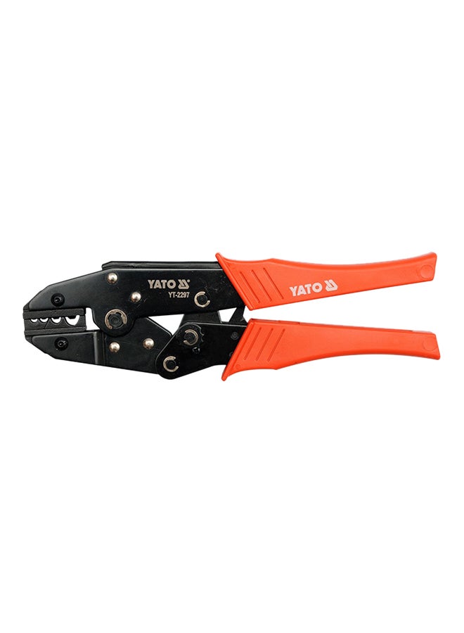 Ratchet Crimping Plier Black/Orange