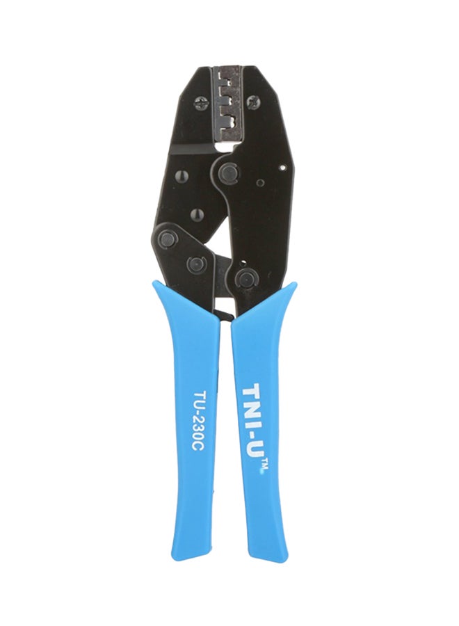 Locking Ratchet Crimping Press Plier Blue/Black 8.5inch