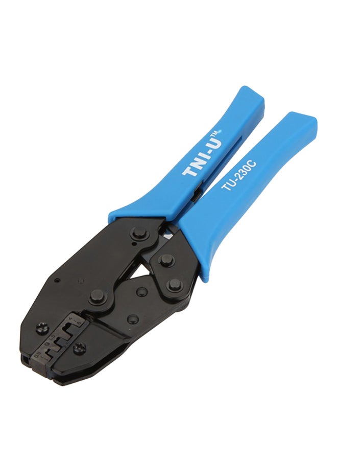 Locking Ratchet Crimping Press Plier Blue/Black 8.5inch