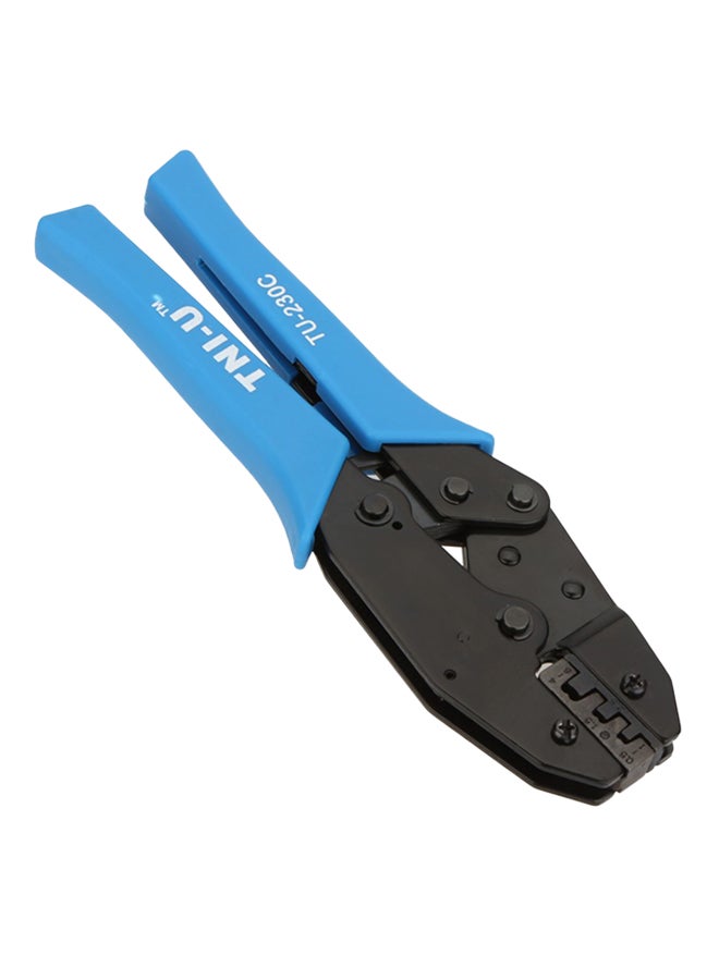 Locking Ratchet Crimping Press Plier Blue/Black 8.5inch