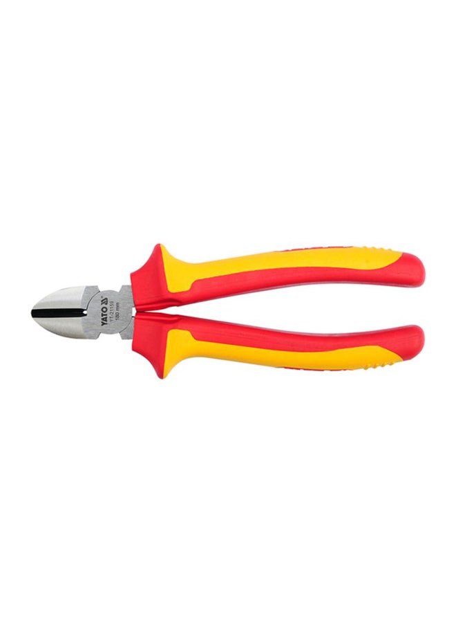 Insulated Side Cutting Plier 180mm VDE-1000V YT-21159 Silver/Yellow/Red