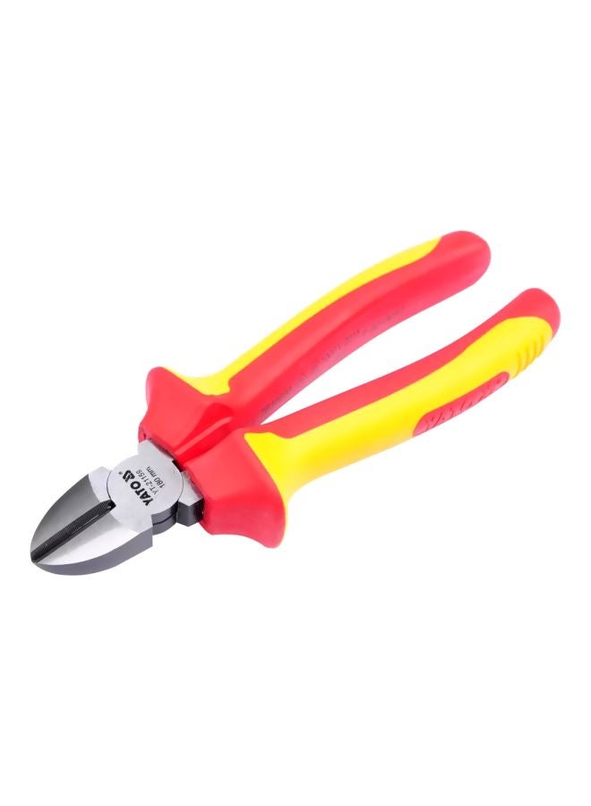 Insulated Side Cutting Plier 180mm VDE-1000V YT-21159 Silver/Yellow/Red