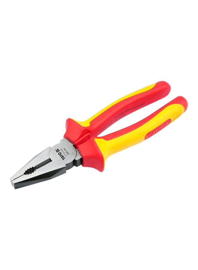 Insulated Combination Plier 200mm VDE-1000V YT-21153 Silver/Yellow/Red 8inch