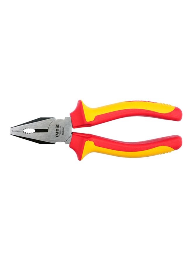 Insulated Combination Plier 160mm VDE-1000V YT-21151 Silver/Yellow/Red