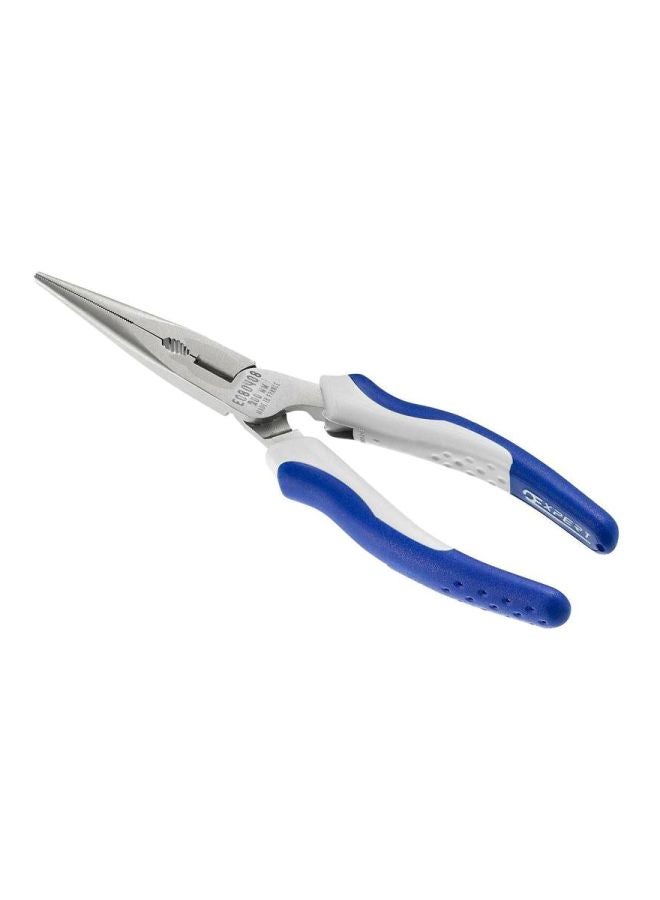 Half-Round Straight Nose Plier Blue/White/Silver