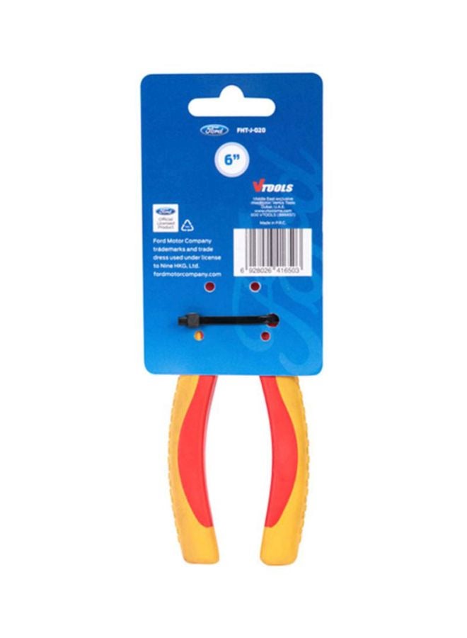 Heavy Duty Crv Vde Diagonal Cutter With A Soft Grip Handle Red / Orange 6inch