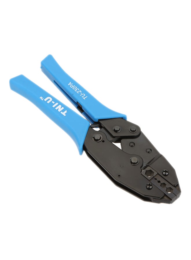 Locking Ratchet Press Plier Crimping Tool For BNC Connector Blue/Black 29x2.5x11cm