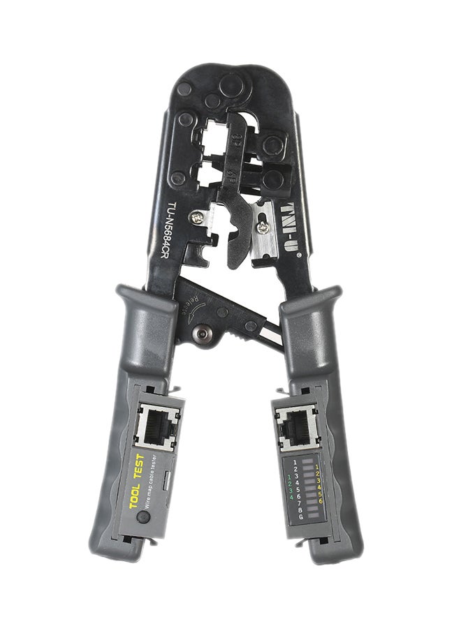 2-In-1 Wire Crimping And Testing Plier Grey/Black