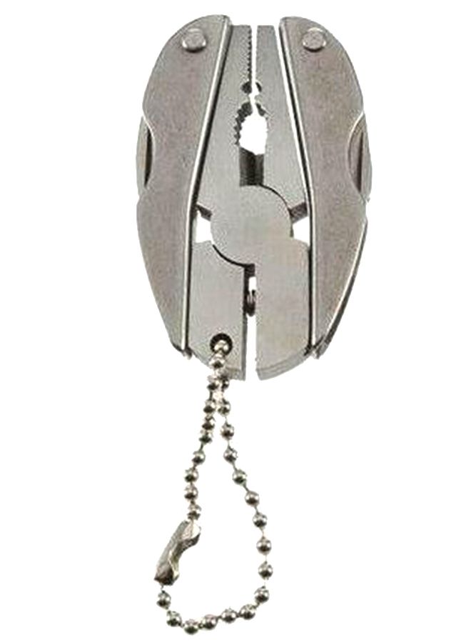 Keychain Frame Multi Function Mini Plier Silver