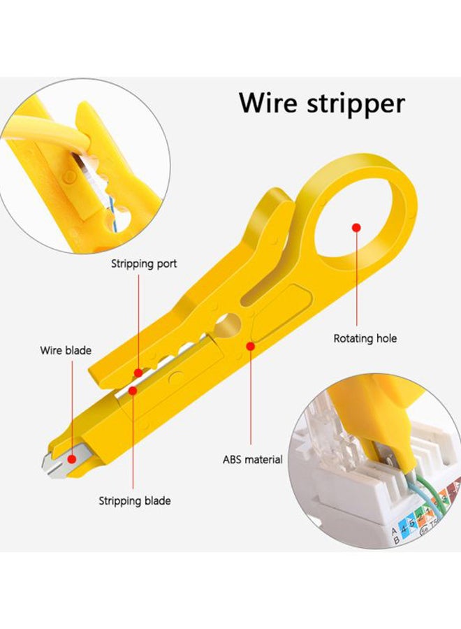 Network Repairing Plier Tool Kit Yellow/Black/Silver 48x30x26mm