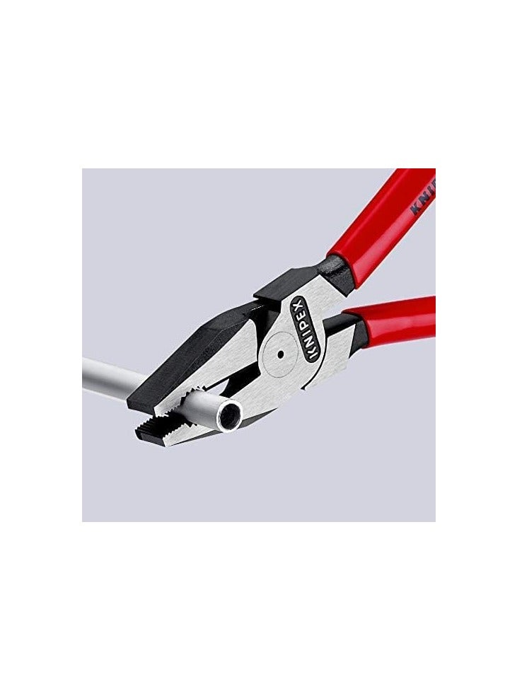 High Leverage Combination Pliers Black With Multi Component Grips 180 Mm