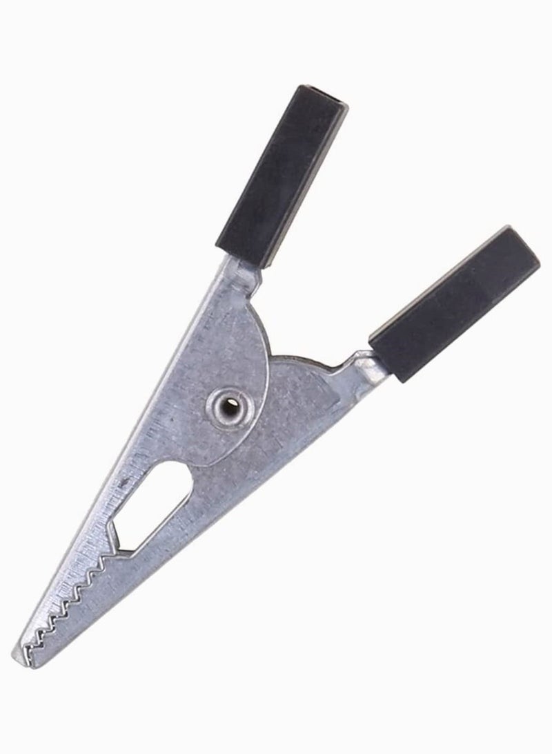 Alligator Clip, SYOSI Iron Clip Test with Sheath, Wire Ground Power Conductive 52MM Thick Iron, Cage Parrots Birds Prevent Escape Metal Safety Door Lock Accessories, Large 5Pcs