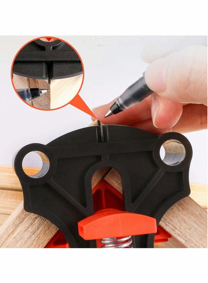 Corner Clamps for Woodworking, 4 Pcs Clip Fixe, 60/90/120 Degree Angle Wood Clamp Fixer Ruler