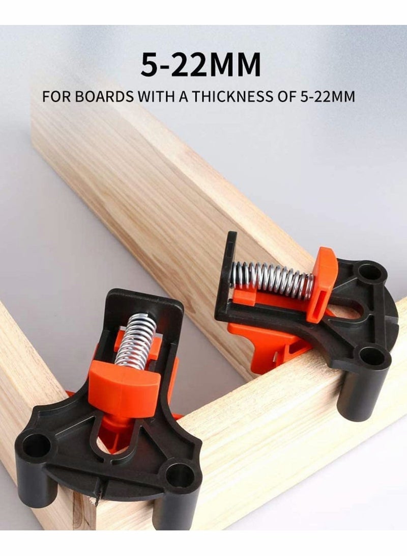 Corner Clamps for Woodworking, 4 Pcs Clip Fixe, 60/90/120 Degree Angle Wood Clamp Fixer Ruler