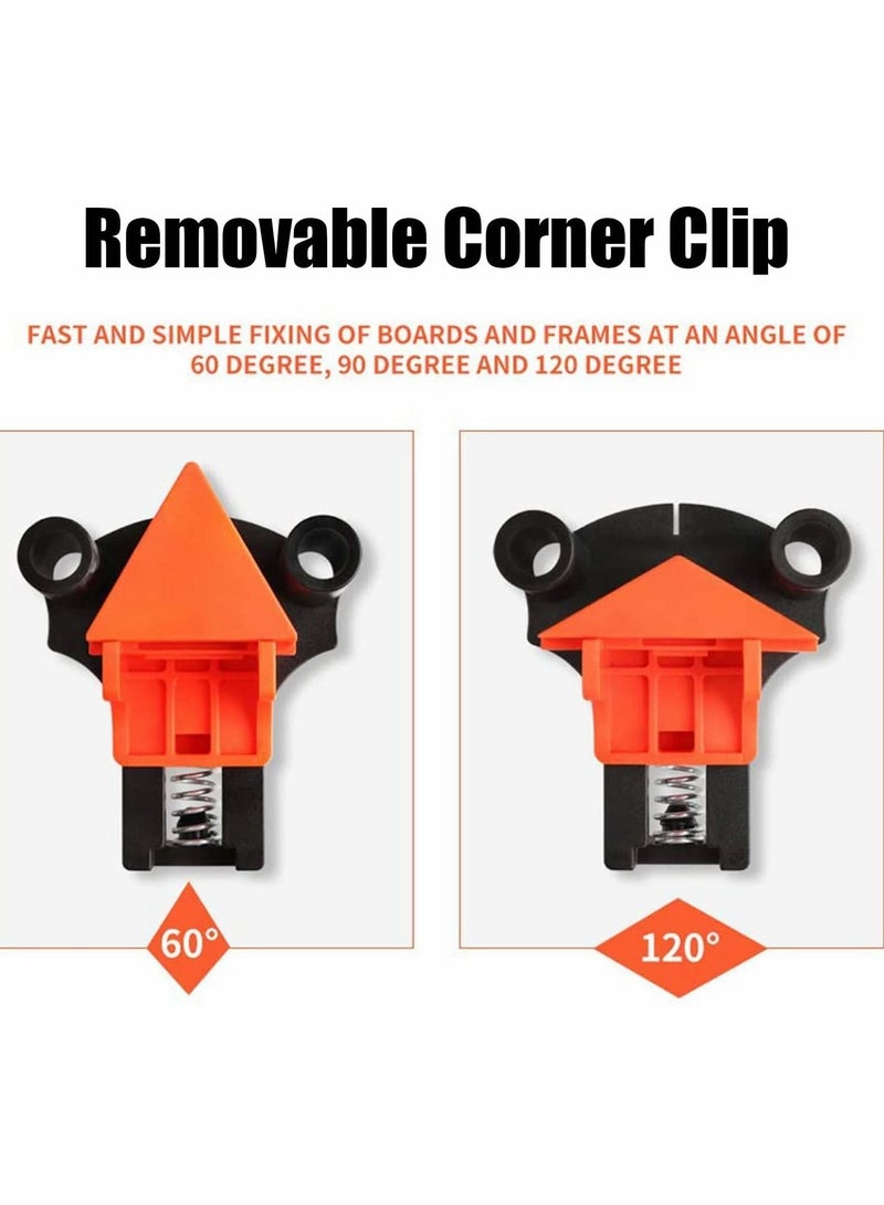 Corner Clamps for Woodworking, 4 Pcs Clip Fixe, 60/90/120 Degree Angle Wood Clamp Fixer Ruler