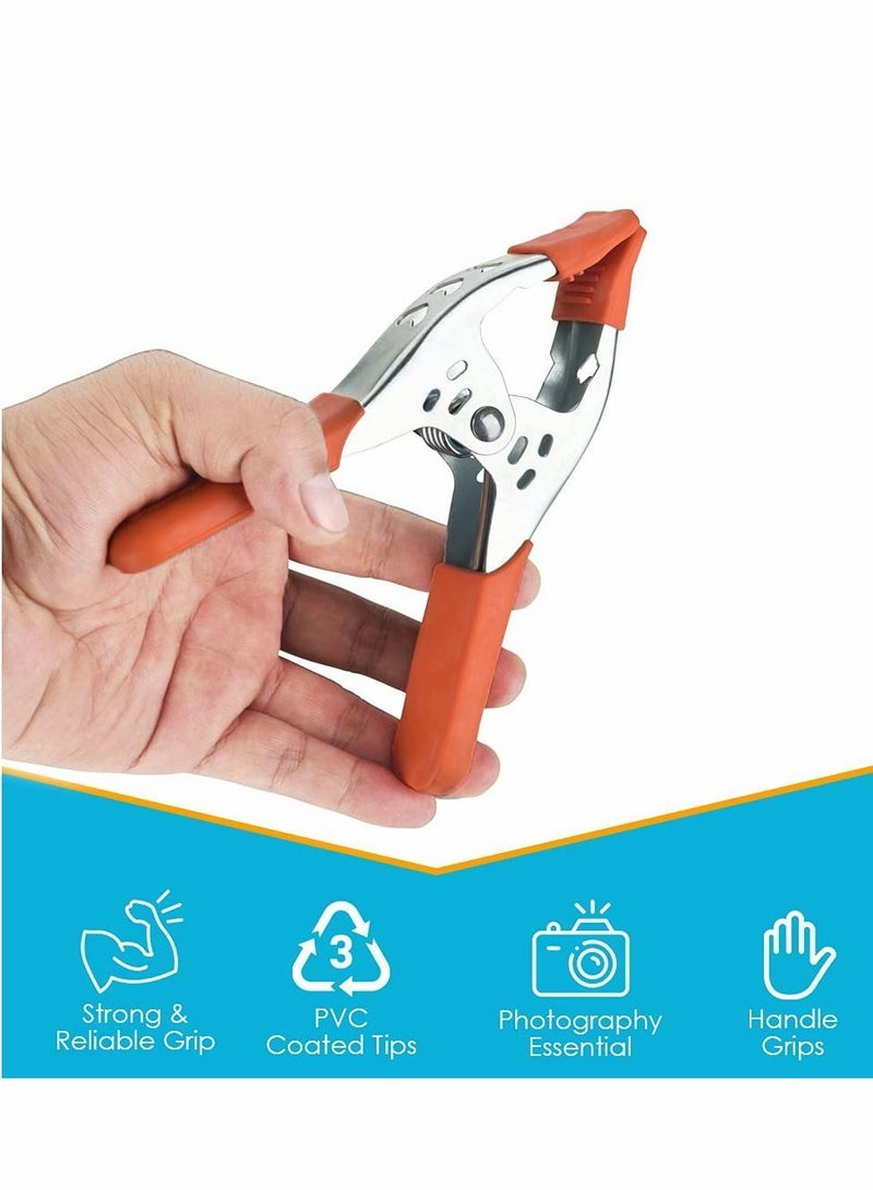 8 Pack Spring Clamp, 6 inch Clamp Large Super Heavy Duty Metal, for Strong Hardware Claps Woodworking, Wood, Pony, Photography, Furniture