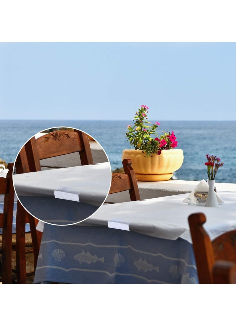 Table Skirting Clips Transparent Windproof Cover Holder Clamps Clear Edge for Wedding Home Meeting Party Picnic Patio Banquet Indoor Outdoor Events