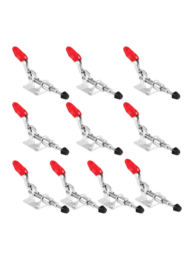 Toggle Clamp, 10 Packs 301AM Adjustable Push Pull Quick Release Vertical Clamp for Welding, Woodworking, 99 lbs Max Clamping Force