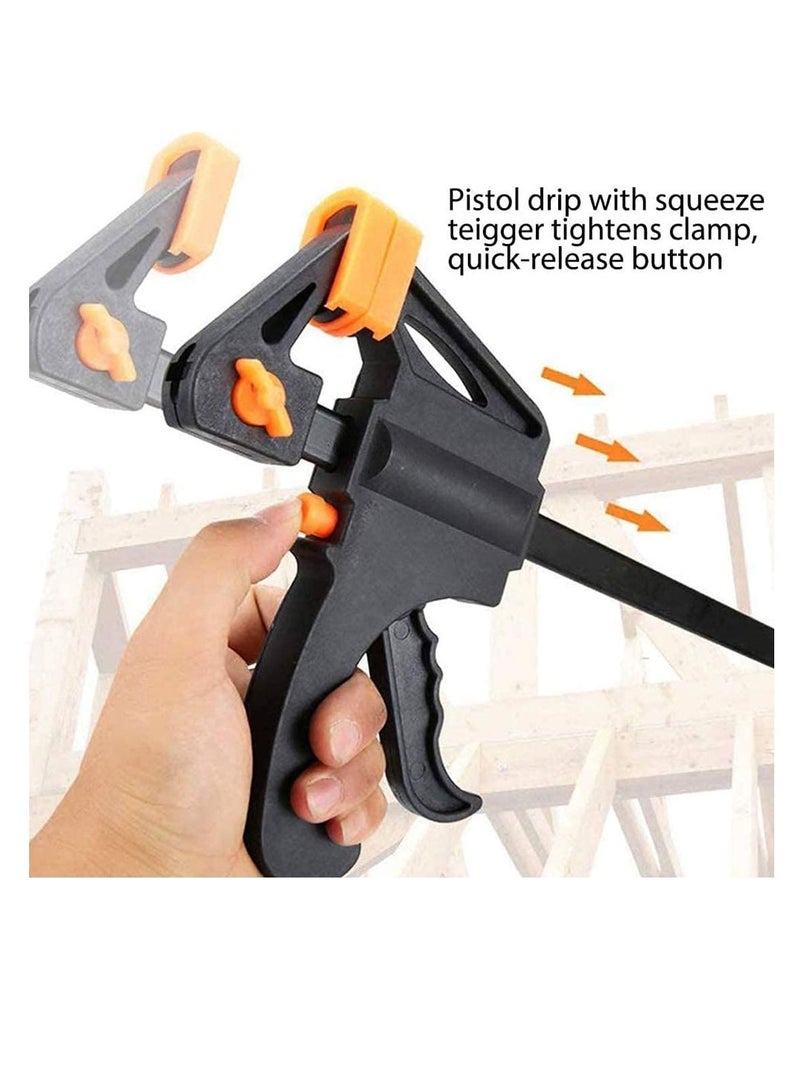 Quick Grip Clamps, Woodwork Ratchet Bar Clamp F Wood Clamps Set One Handed for Fast and Easy Clamping Applications distance 2 Pack 6 inch