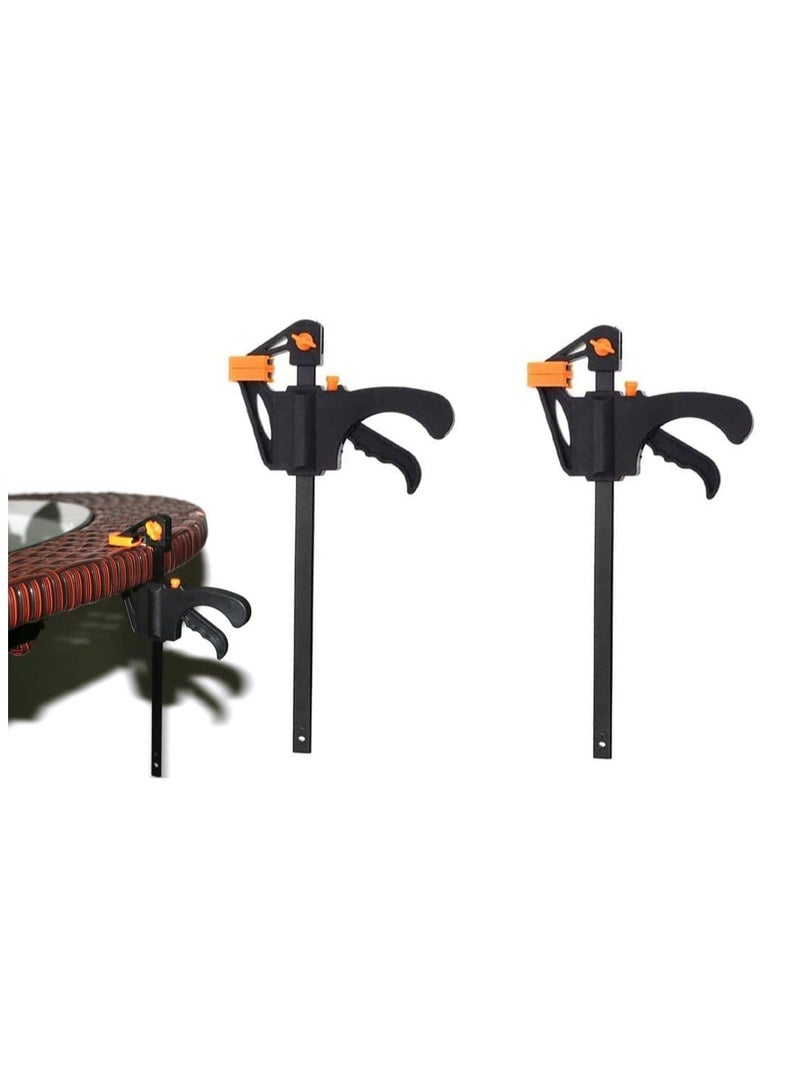 Quick Grip Clamps, Woodwork Ratchet Bar Clamp F Wood Clamps Set One Handed for Fast and Easy Clamping Applications distance 2 Pack 8 inch