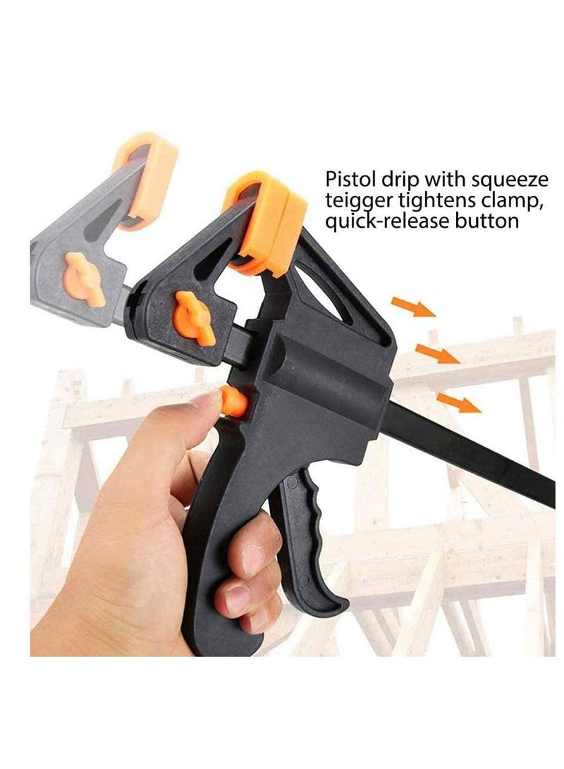 Quick Grip Clamps, Woodwork Ratchet Bar Clamp F Wood Clamps Set One Handed for Fast and Easy Clamping Applications distance 2 Pack 8 inch