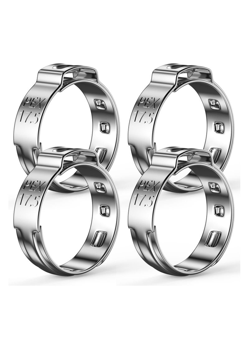 60 Pack 0.5 Inch PEX Cinch Clamps, Premium 304 Stainless Steel Crimp Rings, Secure Tubing Pipe Fittings Connection, Fitting Clamps Pinch Ring
