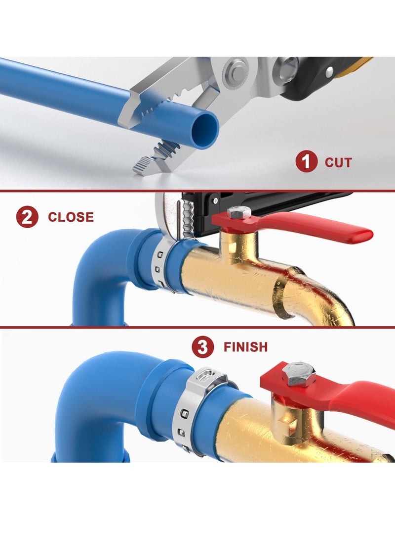 60 Pack 0.5 Inch PEX Cinch Clamps, Premium 304 Stainless Steel Crimp Rings, Secure Tubing Pipe Fittings Connection, Fitting Clamps Pinch Ring