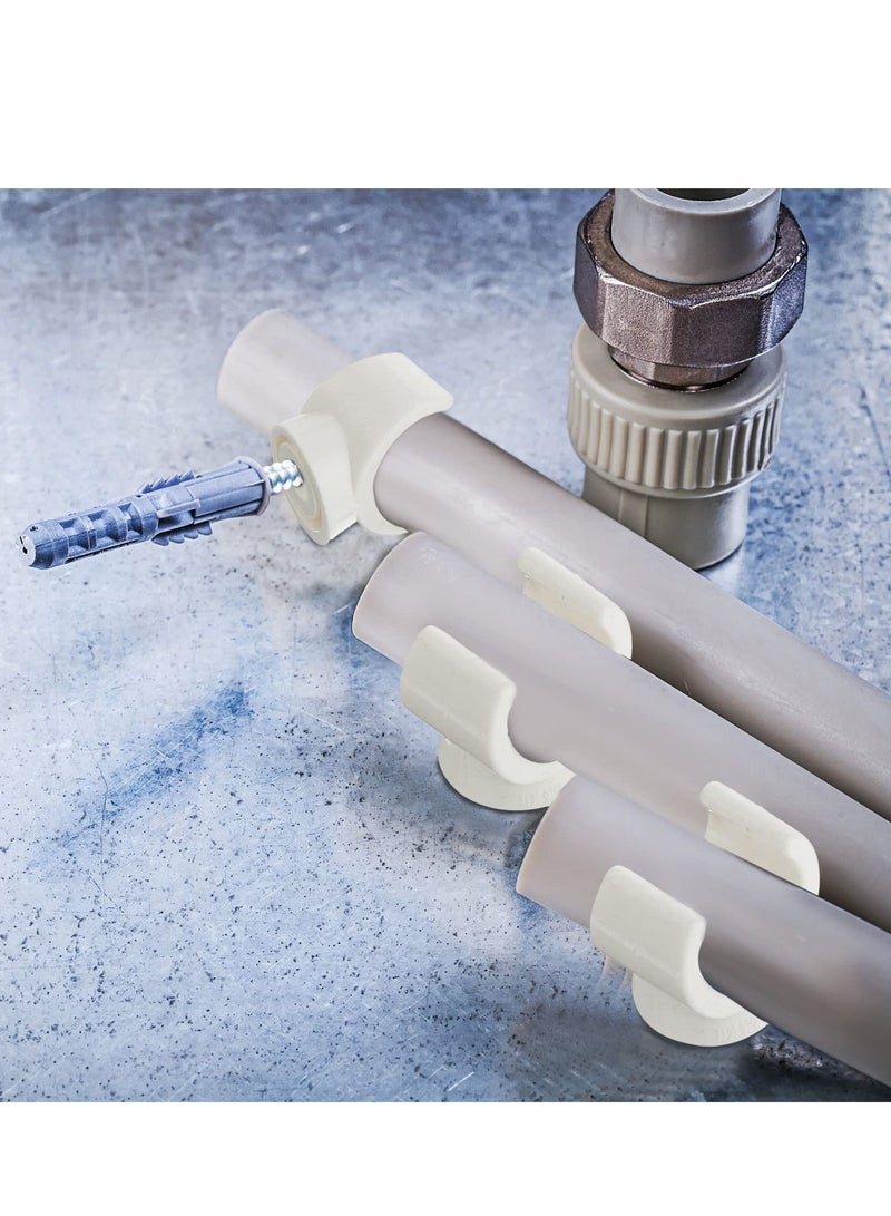 SYOSI 100Pcs PEX Pipe Clamps Holder 1/2 Inch Clips 16 mm PVC Water Support Hangers Socket