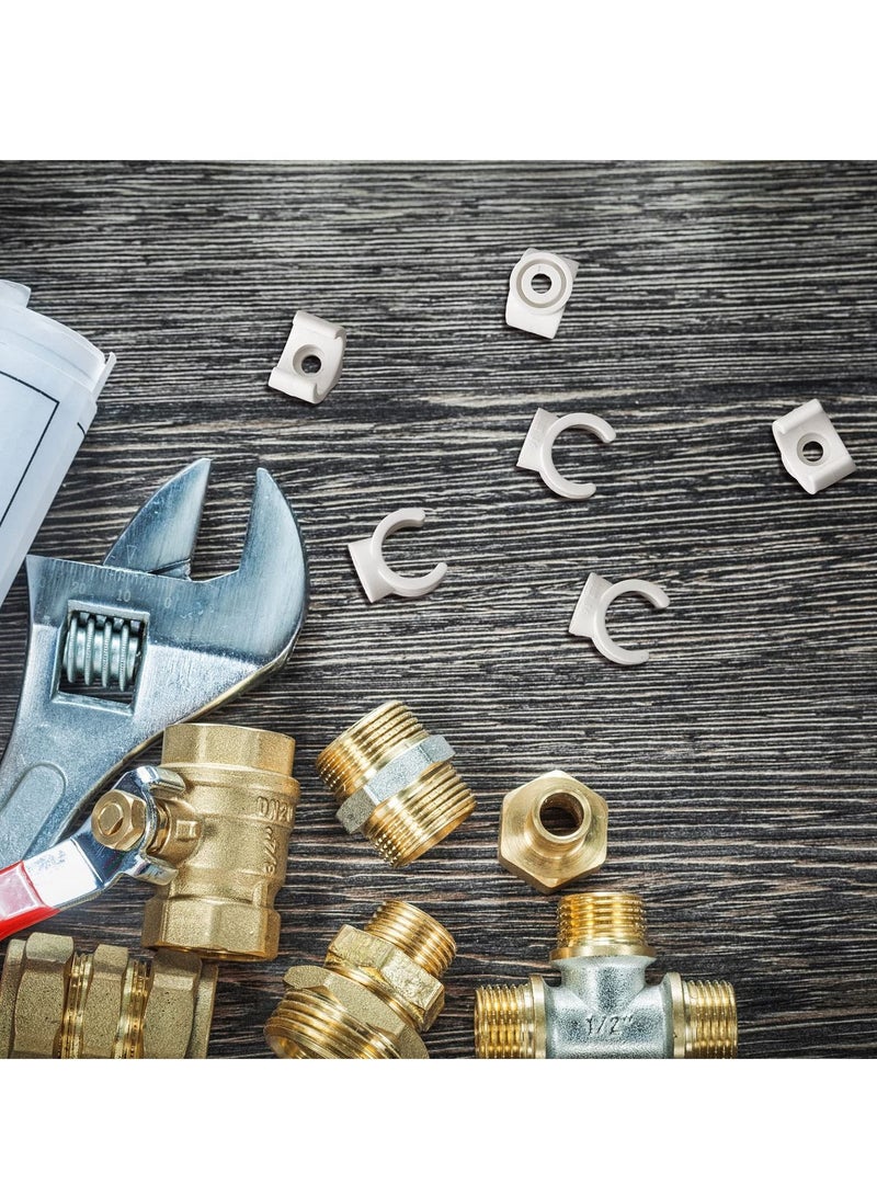 SYOSI 100Pcs PEX Pipe Clamps Holder 1/2 Inch Clips 16 mm PVC Water Support Hangers Socket