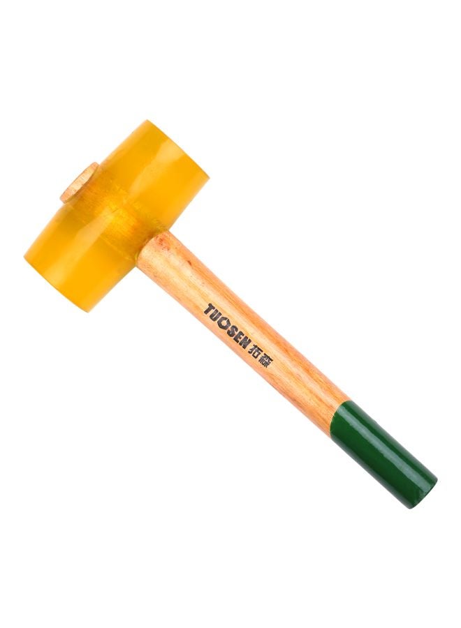 Rubber Mallet Dual Face Tile Hammer Yellow/Beige/Green 26.8x5.3x11.6cm