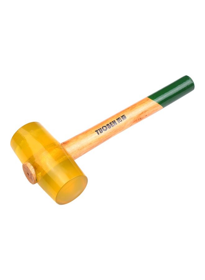 Rubber Mallet Dual Face Tile Hammer Yellow/Beige/Green 26.8x5.3x11.6cm