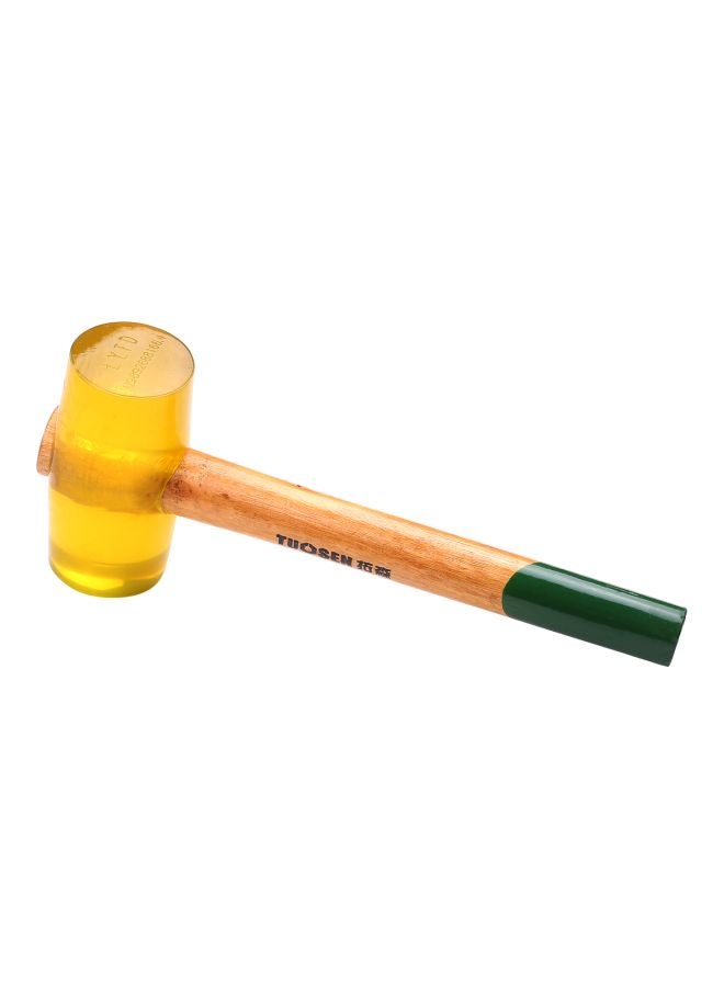 Rubber Mallet Dual Face Tile Hammer Yellow/Beige/Green 26.8x5.3x11.6cm