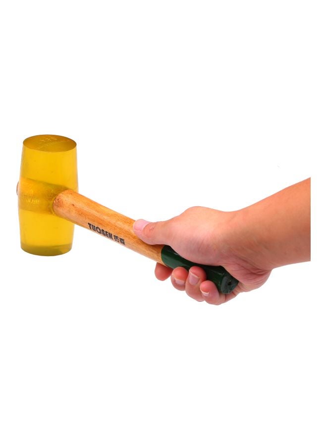 Rubber Mallet Dual Face Tile Hammer Yellow/Beige/Green 26.8x5.3x11.6cm