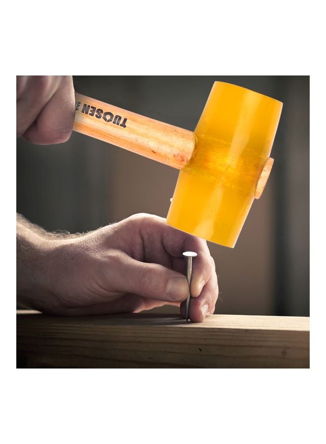 Rubber Mallet Dual Face Tile Hammer Yellow/Beige/Green 29x6.3x13cm