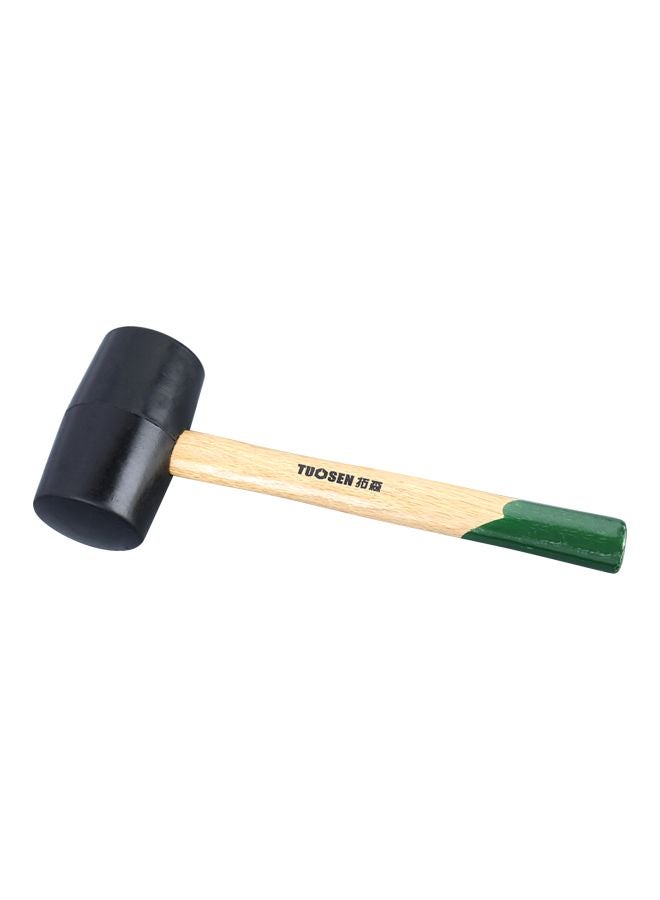 Rubber Mallet Dual Face Tile Hammer Black/Beige/Green 34.5x7.2x13.7cm