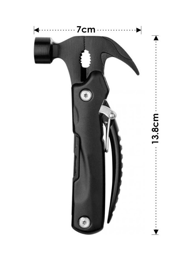 12-In-1 Multifunctional Hammer Black/Silver 240grams