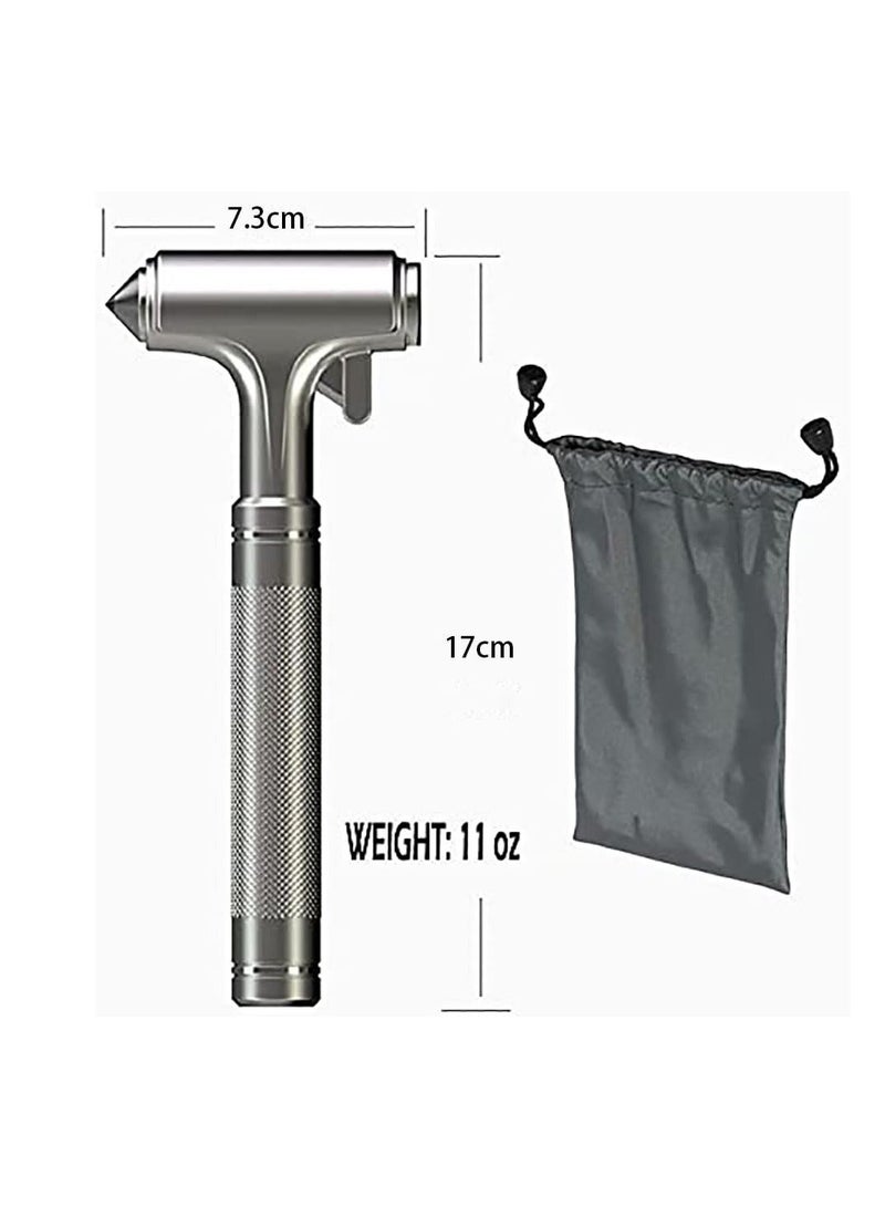 Metal Car Glass Breaker with Seat Belt Cutter, Automotive Safety Hammer, Emergecy Escape Tool, Portable Small Car Window Hammer, Hard Aluminium Alloy Head