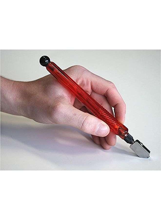 Oil Feed Glass Cutter Red 178mm