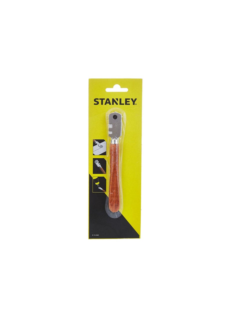 Stanley Glass Cutter 0-14-040 6 Steel Wheels, Brown and Silver