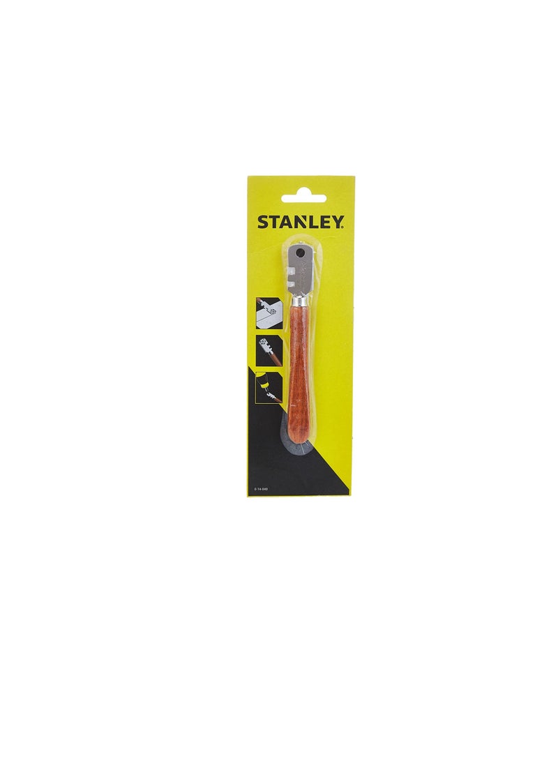 Stanley Glass Cutter 0-14-040 6 Steel Wheels, Brown and Silver