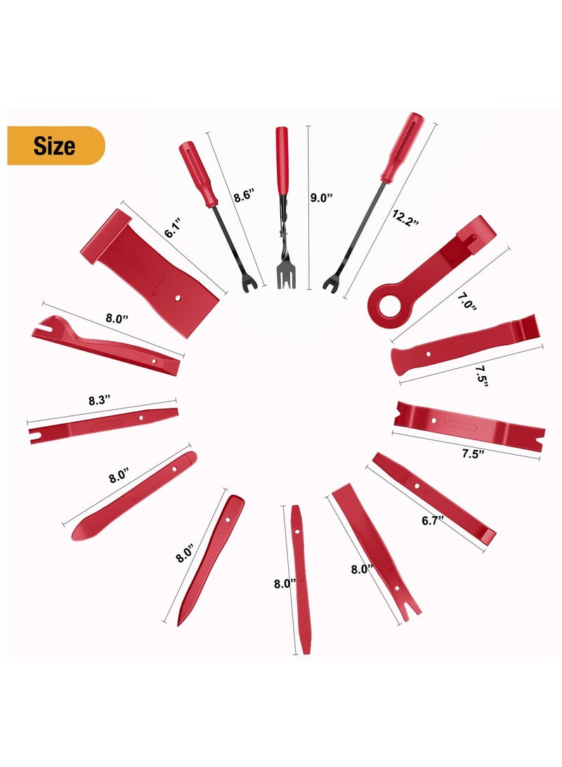 238Pcs Trim Removal Tool, Auto Push Pin Bumper Retainer Clip Set Fastener Terminal Remover Tool Adhesive Cable Clips Pry Kit Car Panel Radio Removal Auto Clip Pliers