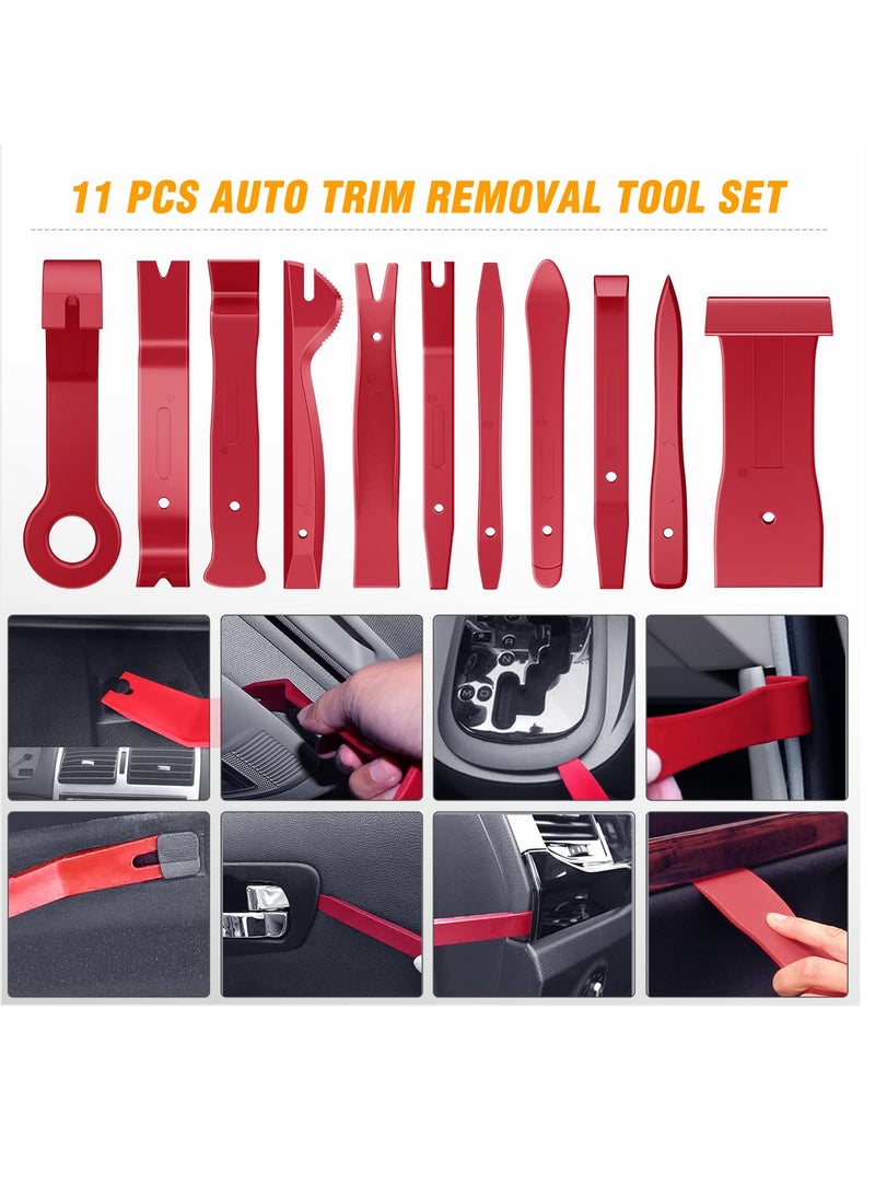 238Pcs Trim Removal Tool, Auto Push Pin Bumper Retainer Clip Set Fastener Terminal Remover Tool Adhesive Cable Clips Pry Kit Car Panel Radio Removal Auto Clip Pliers