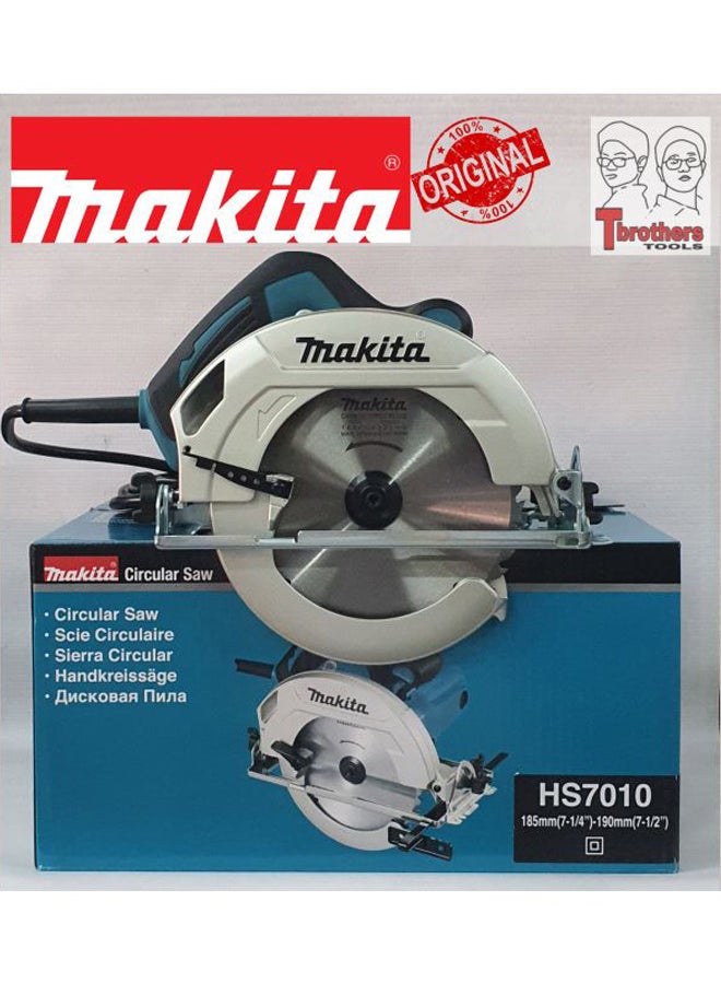 Circular Saw 185mm HS7010 - 110V Blue/Silver/Black