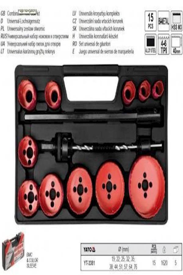 14-Piece Combination Hole Saw Kit