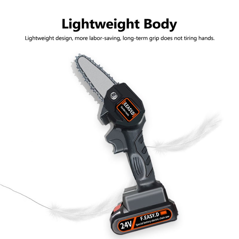 One-handed Rechargeable Small Portable Electric Pruning Saw Black 30.00X11.00X12.00cm