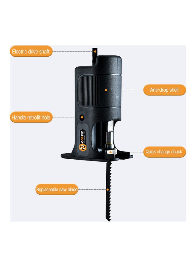 Portable Electric Drill Variable Reciprocating Saw Black 12.00 x 8.00 x 10.00cm